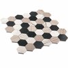 Andova Tiles ANDOVA TILES Channing 2" x 2" Marble Honeycomb Mosaic Floor Use Tile ANDCHA123